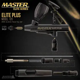 Master Airbrush 848849089431 Elite Plus Set Model 120 - Level Spray Performance Dua #3