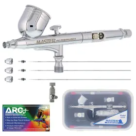 B002kjdxhq Master Airbrush G233 Pro Kit With 3 Nozzle Sets 0.2 0.3 0.5mm