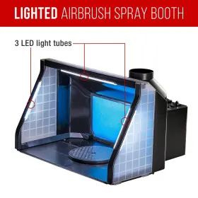 B550lk Master Airbrush Extra Large Dual Fan Lighted Portable Hobby Spray Booth With Led Lig #2