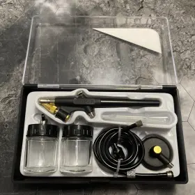 E91-h Master Airbrush Single-action Set Kit With Air Compressor Hose Hobby