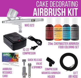 Master Airbrush Kit-cake-g23-22 Cake Decorating Airbrushing System Kit With A Set Of 4 Chefmaste #2