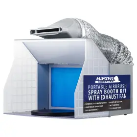 Mas-b2000 Master Airbrush Portable Hobby Paint Spray Booth Kit Exhaust Fans Lights