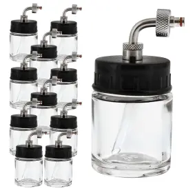 Tb-007-10 Master Airbrush Brand Box Of 10-each Tb-007 Empty 3/4-ounce 22cc Glass Bottle For Sb84 Sid