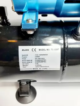 Tc-326t Master Airbrush 1/5 Hp Cool Runner Dual Fan Air Compressor Model #3