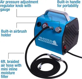 Tc-77 Master Airbrush Model Super Quiet High Performance Compressor W #2