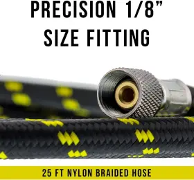Th-024-25 Master Airbrush Premium 25 Foot Nylon Braided Hose With Standard 1/8 Inch Size Fittings #2