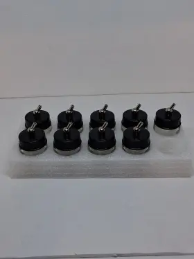 Vu3163041jbo7yzi5 Master Airbrush 9 Glass Paint Jars 22cc For Pot New In Open Box Clear With Black