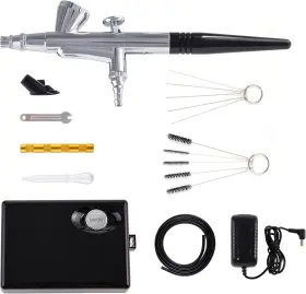 Ack-bt16 Mdbt Airbrush Kit With Compressor Air Brush Gun Set For Nails Art Cakes Painting