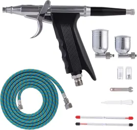 Mdbttools 747892824795 50 Psi 0.3mm Nozzle Airbrush Kit Air Brush Gun Set For Nails Art Cakes Makeup