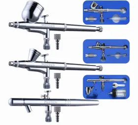 Abc-7007 Meeden 3 Pc Airbrush Set Kit Nails Cake Art Crafts New Gift Paint Ink