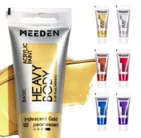 Pta-1058-b-au Meeden Metallic Acrylic Paint 2.03 Fl Oz Pack Of 6 Colors