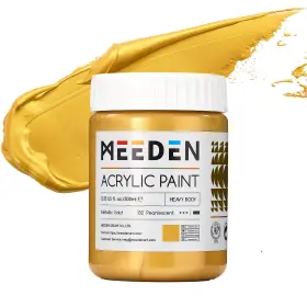 Pta-1078-132 Meeden Metallic Gold Acrylic Paint 10.1oz / 10.1 Fl Oz Pack Of 1