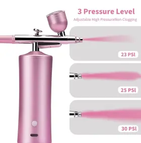 Merlrr 793127318287 Airbrush Kit With Compressor 20-30psi Portable Gun Rechargeab #3