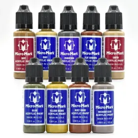 29425 Micro-mark Earthtones Acrylic Paint Set 0.68 Fl Oz Pack Of 1 Multicolor