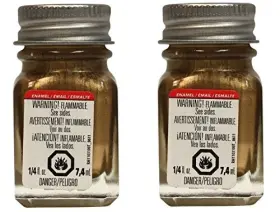 Miubaao 711662933468 Testors Enamel Paint Metallic Gold 1/4-ounce 2 Pack