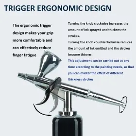 Monordeng 653998585136 Portable Cordless Airbrush Kit With Compressor Rechargeable Compres #3