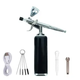 Monordeng 653998585136 Portable Cordless Airbrush Kit With Compressor Rechargeable Compres