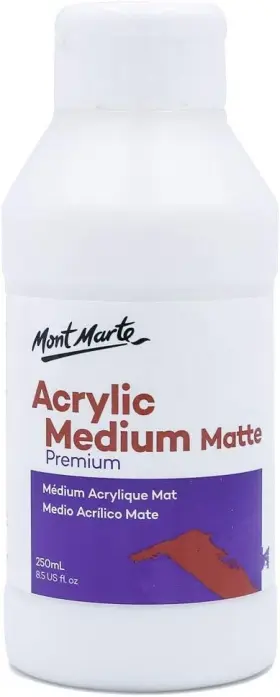 Mamd0002-2 Mont Marte Acrylic Medium - Matt 250ml 8.5 Fl Oz Pack Of 1 Clear