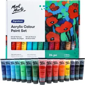 Msch2436 Mont Marte Acrylic Paint Set 24 Colours 1.22 Fl Oz Pack Of Color