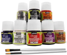 V160-bndl-1 Moshify Pebeo Vitrea 160 Glass Paint - Transparent Colour 1.5 Fl Oz Pack Of 8