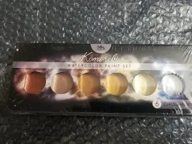 Mozart Supplies 711841601515 Komorebi Metallic Watercolor Paint Set Of 5 Shimmery Premium Colors P #3