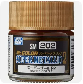 Sm202 Mr. Hobby 973028737370 Color Super Metallic Gold 2 Lacquer Paint 10ml - Us