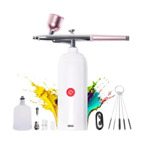 Mulligano 197644467488 Airbrush Kit With Compressor Portable Cordless For Nails Makeup A