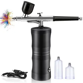 Muweiqi 752815458513 Air Brush Kit With Compressor Durable Cordless Airbrush 0.3mm Nozzle Na
