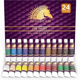 Myartscape 711274464992 Oil Paint Set - 12ml X 24 Tubes 9.7 Fl Oz Pack Of 1 Multicolor