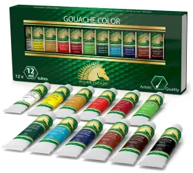 Mas-206-gouache-12x12ml Myartscape Gouache Paint Set - 12 X 4.8 Fl Oz Pack Of 1 12ml