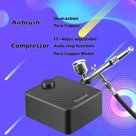 Nt-99b-5 Nasedal Airbrush Kit 40psi Air Compressor Dual-action Brush For Model Paint Car N #3