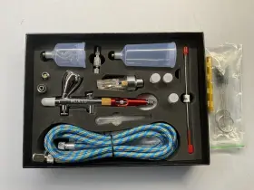 Hd-180s Neoeco Multi-purpose Airbrush Kit Dual-action Air Brush With Full Accessories