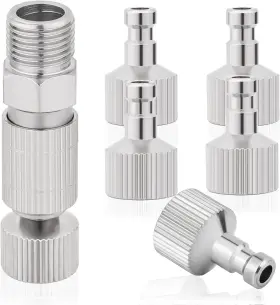 Nct-qdc1 Neoeco Airbrush Quick Disconnect Coupler Release Fitting And Plug 6pcs 1/8 In Bsp