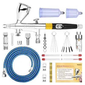 Nct-sj81s3-b Neoeco Multi-purpose Airbrush Kit Dual-action Gravity Feed Air Brush Sets Wi