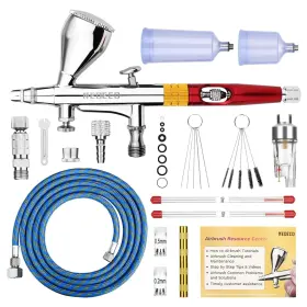 Nct-sj81s3-t Neoeco Multi-purpose Airbrush Kit Dual-action Gravity Feed Air Brush Sets With