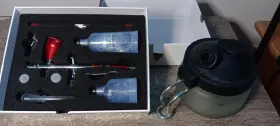 Nct-sj83 Neoeco Used Sj83 Airbrush With Air Brush Cleaning Pot Cosmetic Stains #2