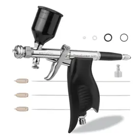 Nct-sj85 Neoeco Transformer Sj85 Dual-action Airbrush Kit Patented 1-sec Quick-shift Fan And R