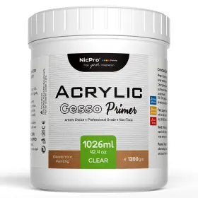 Mg1276 Nicpro Clear Gesso Primer For Acrylic 42.4 Fl Oz Pack Of 1