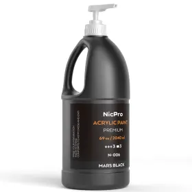 Mg617 Nicpro Black Large Acrylic Paint Set 69 Oz 2040 Fl Pack Of 1
