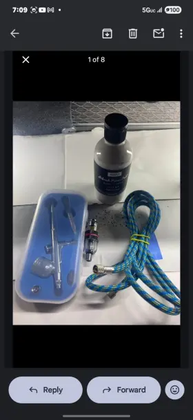 Na-p002 Nicpro Airbrush System Set With Hose Primer Paint Cleaning Tools And Bottle