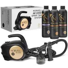 202155 Norvell Sunless Kit - M1000 Mobile Hvlp Spray Tan Airbrush Machine 8 Oz Tanning Sol