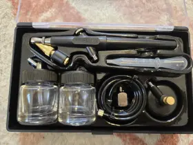 Ab-138 Ntint Airbrush System Set With Bottles Hose And Accessories