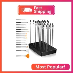 Nuanchu Nuanchu-spraying-90 Painting Stand Base Holder And 24 Pcs Alligator Clip Sticks 15 Pieces Clean