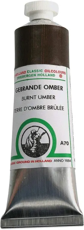 Oldoil40-a70 Old Holland Classic Oil Color - Burnt Umber 40ml Tube 40 Ml