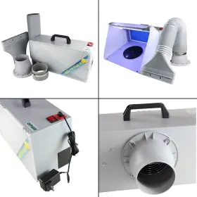 Ophir 742010381136 Portable Hobby Airbrush Spray Booth Exhaust Filter Extractor Set With Led Lig #3