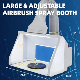 Ophir 769638637179 Airbrush Spray Booth Double Fans Portable Paint With Fi #2