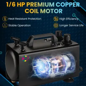 Ophir 769638637490 1/6 Hp Double Outlet Air Brush Kit Airbrush Compressor Painting Set With 1l #3