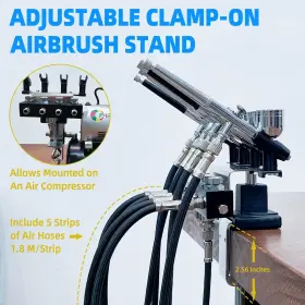 Ophir 769638637537 Airbrush Holder Station With 4 Splitters Manifold That Can Hold Up To #3