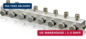 Ophir 791162742920 Airbrush 8 Way Hose Splitter Air Fittings With 9x 1/8 Male Adapter