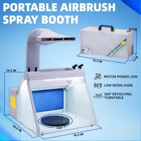 Ophir 791162743385 Portable Airbrush Spray Booth Kit Paint For Models Includes #2